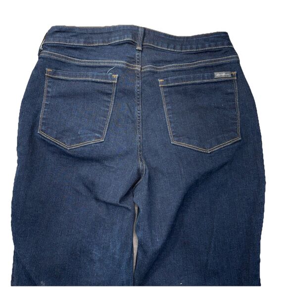 Eddie Bauer Jeans Women’s 8 Tall Curvy Straight Leg Dark Wash Denim Mid Rise - Picture 5 of 11